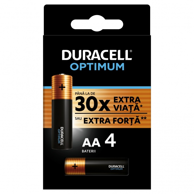 Imagine Set 4 baterii alcaline AA Duracell Optim
